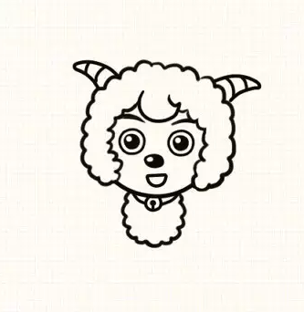 喜羊羊简笔画步骤图
