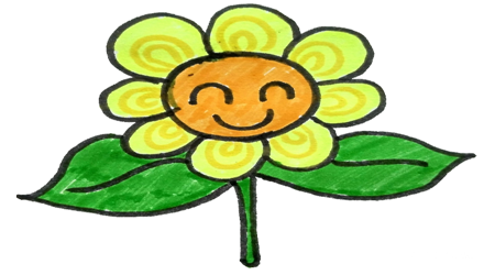 儿童画画向日葵基础教程