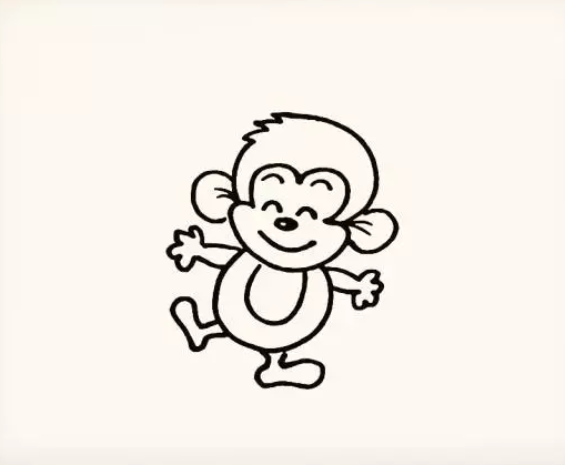 儿童画猴子的画法