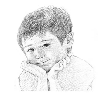 素描人物教程:小男孩的画法
