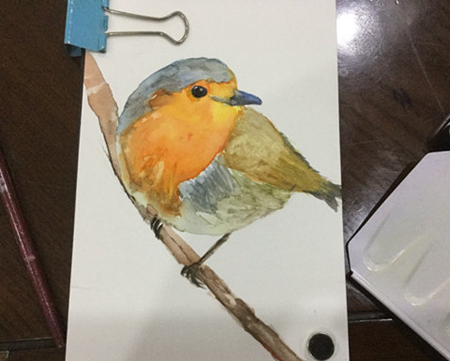 儿童画小鸟的画法