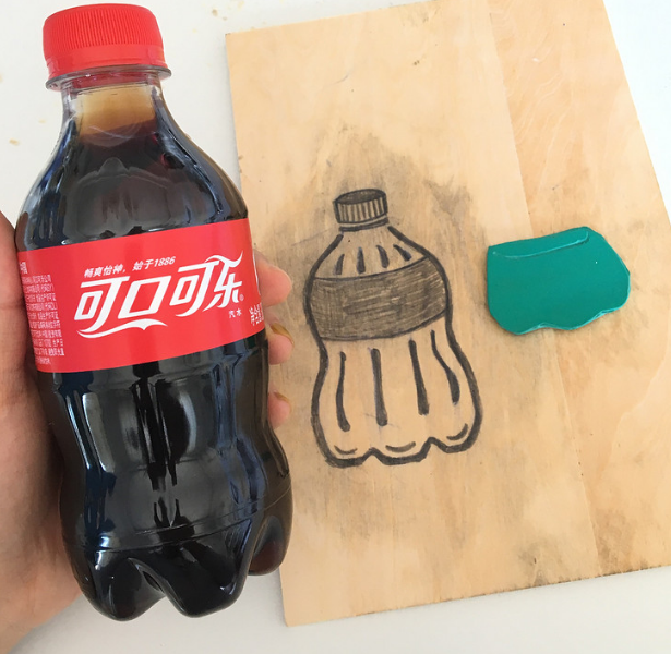 简单的可乐木版画制作过程