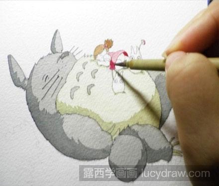 手绘龙猫漫画教程