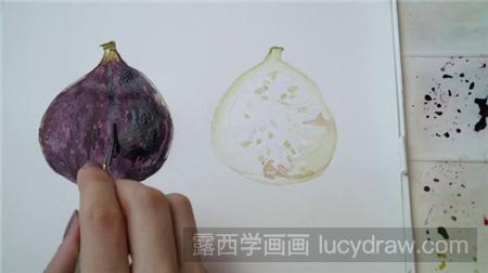 水彩画无花果教程