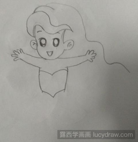 儿童美人鱼公主怎么画?