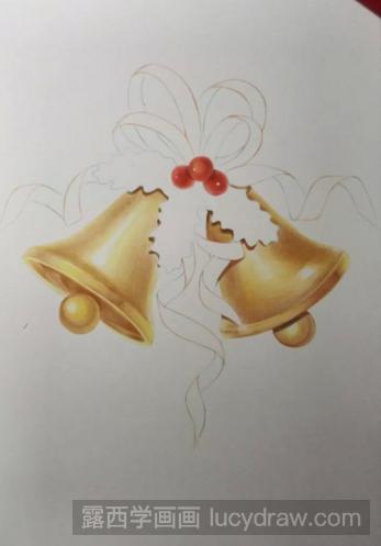 彩铅教程：圣诞铃铛的画法