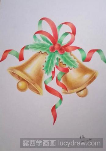 彩铅教程：圣诞铃铛的画法