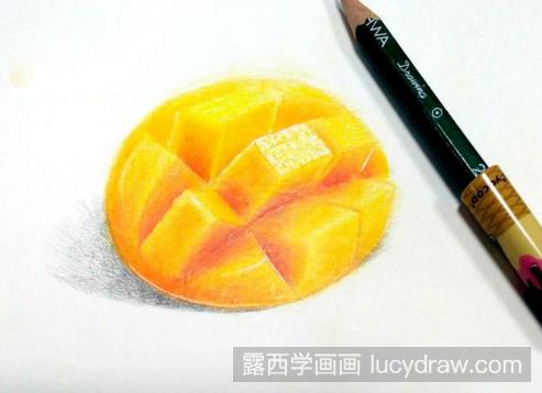 芒果彩铅画教程
