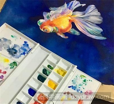 水彩金鱼的绘画教程