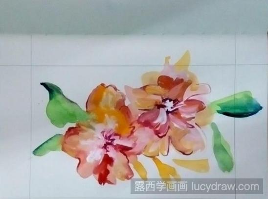 水粉画教程：如何画朱槿花