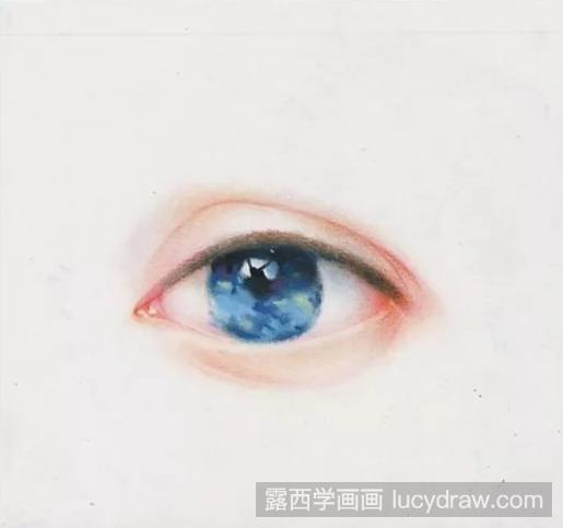 彩铅画教程：怎么画星空眼睛