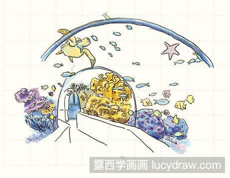 上海水族馆简笔画图片