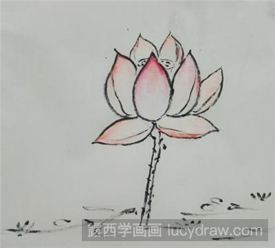 国画荷花的画法