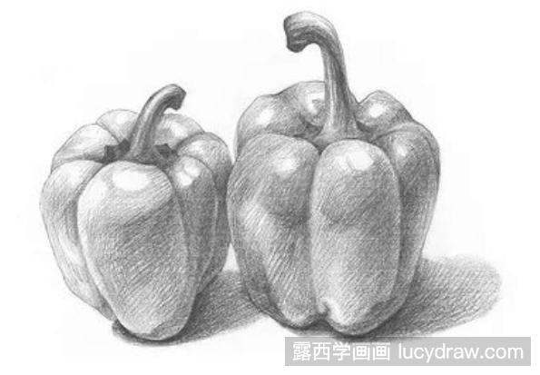 素描教程：怎么画青椒