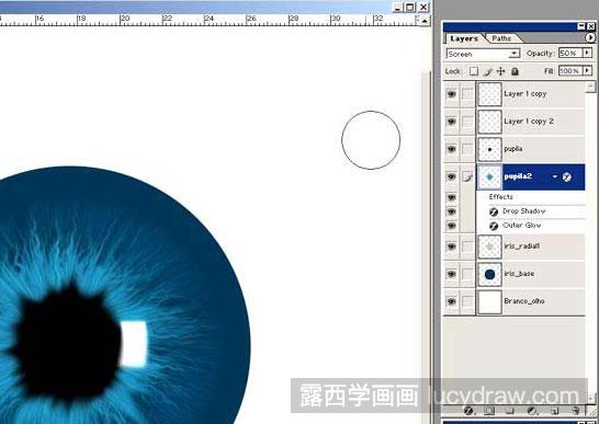 插画教程：ps瞳孔的画法