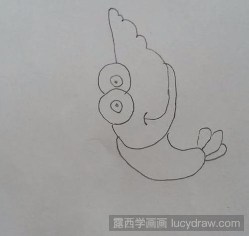 龙虾儿童画教程