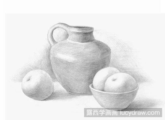 三个静物组合素描教程