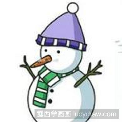 冬天雪人的简笔画教程