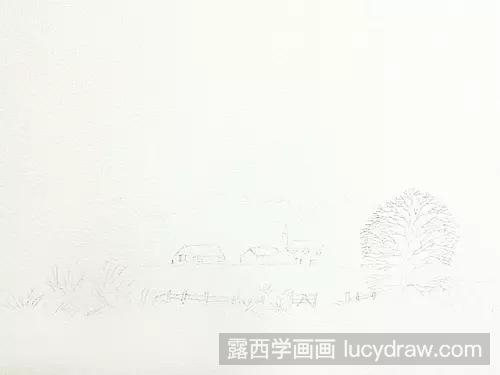 用水彩画风景画教程