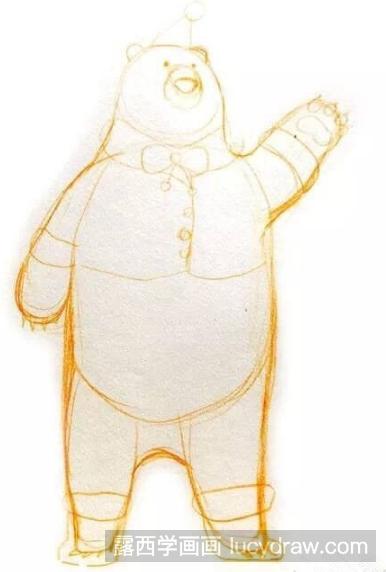油画棒教程：棕熊的画法