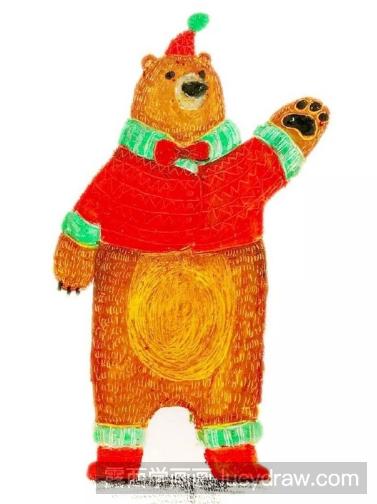 油画棒教程：棕熊的画法