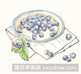 水果皇后蓝莓彩铅教程
