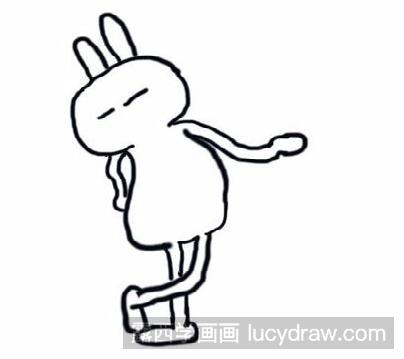 简笔画教程：教你画兔斯基表情包