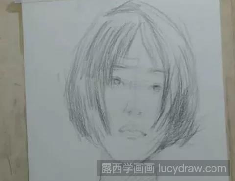 素描教程：阳光美女的素描画法