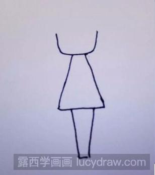 怎样画简单的小女孩插画图像