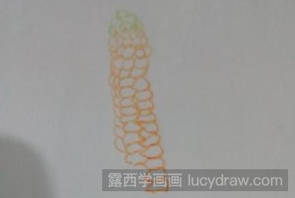 彩铅画教程：教你画玉米苞谷