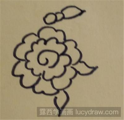 简笔画教程之采花的蜜蜂