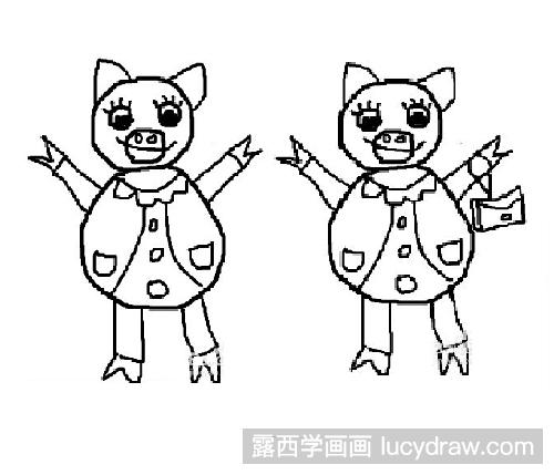 数字创意画教程（一）：0变小猪的画法