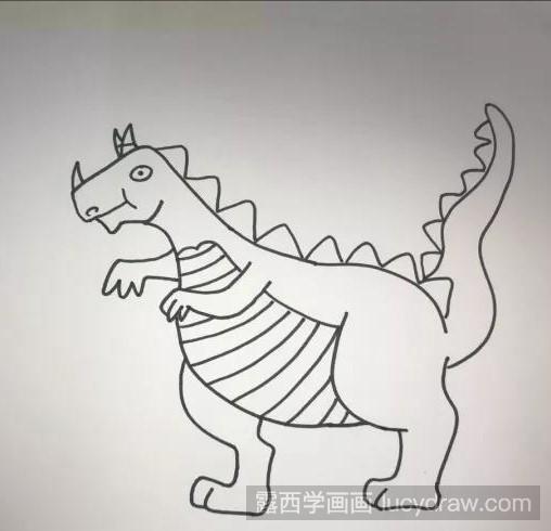 如何教小朋友画一只恐龙