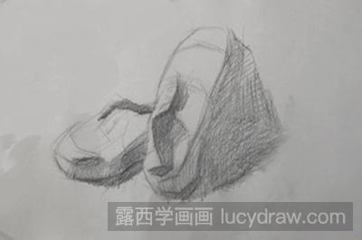 素描静物之老军鞋