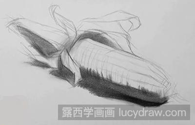 静物素描：玉米