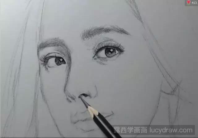 人物素描：杨幂素描教程