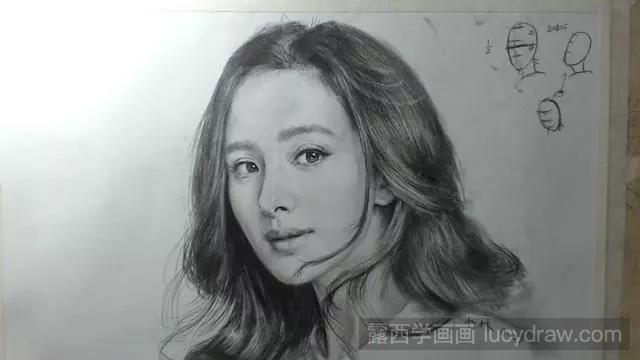 人物素描：杨幂素描教程