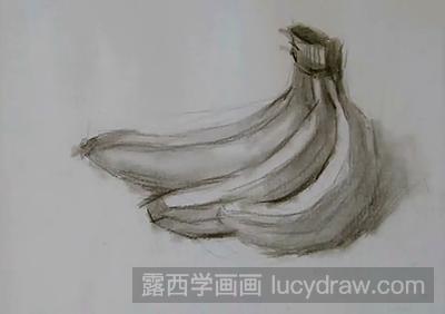 怎么素描静物香蕉