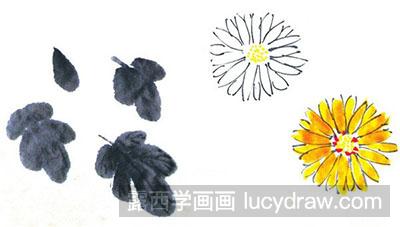 国画教程-怎么画邹菊