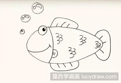 儿童画鱼怎么画?
