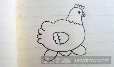 儿童画教程：教你画母鸡下蛋