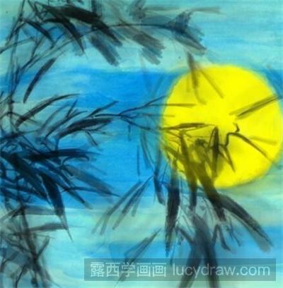 国画教程：月夜的画法