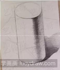 素描教程：教你画灯源下的圆柱