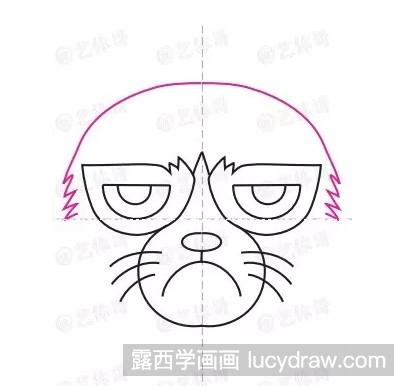 简笔画教程：教你画坏脾气的猫