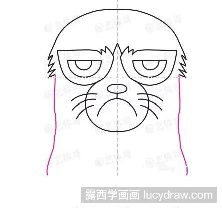 简笔画教程：教你画坏脾气的猫