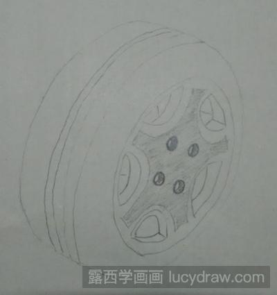 轮胎素描教程