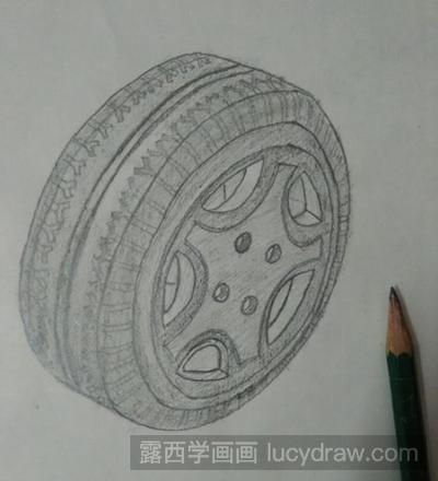 轮胎素描教程