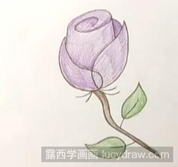 玫瑰花简笔画教程