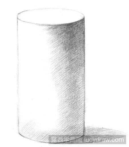 素描入门：素描圆柱体的画法
