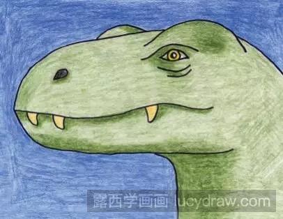 简笔画教程：教你画恐龙头